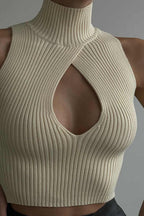 Ribbed Cutout Knit Top image 4