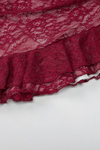 Lace Bustier Ruffle Hem Cocktail Dress image 11