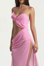 Asym Split Cami Hollow Maxi Dress image 6