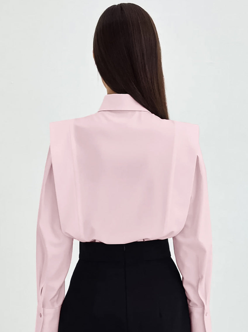 Structured Square Shoulder Panelled Blouse image 13