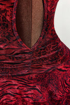 Leopard Print Sexy Halter Tie Tiered Mini Dress image 9