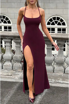 Summer Sexy Split Dress Slim Fit Spaghetti Strap Party Dress image 2
