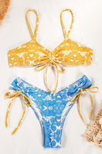 Chic New Color Print Halter Tie Back Bikini Sets image 5