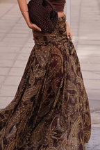 Paisley Print Bodycon Maxi Skirt image 3