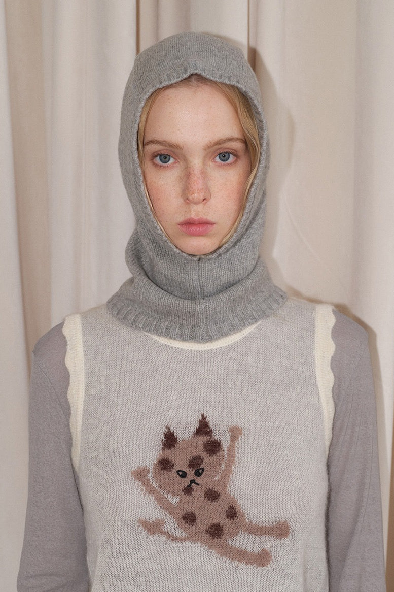 Wool Balaclava One-Piece Warm Knitted Hat image 5