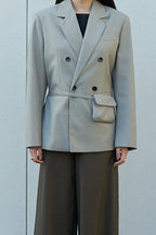 Commuter Style Belted Blazer image 2