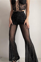 Rhinestone High Waist Bootcut Pant image 1