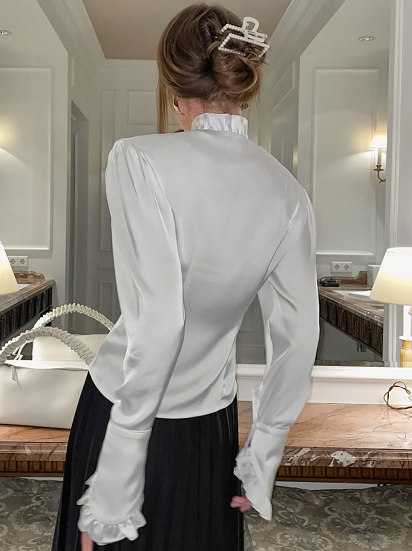 Ruffled Victorian Style Fitted Blouse image 9
