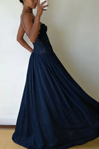 Elegant Lace Hollow Splice Chiffon Dress image 13