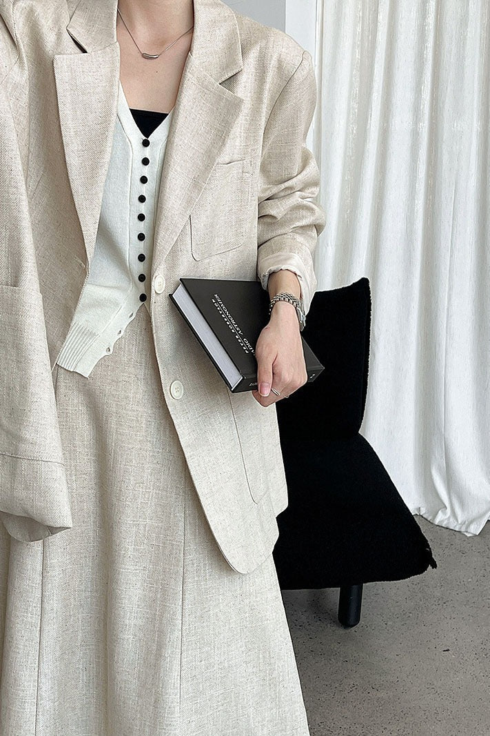 Linen Relaxed Fit Blazer image 11