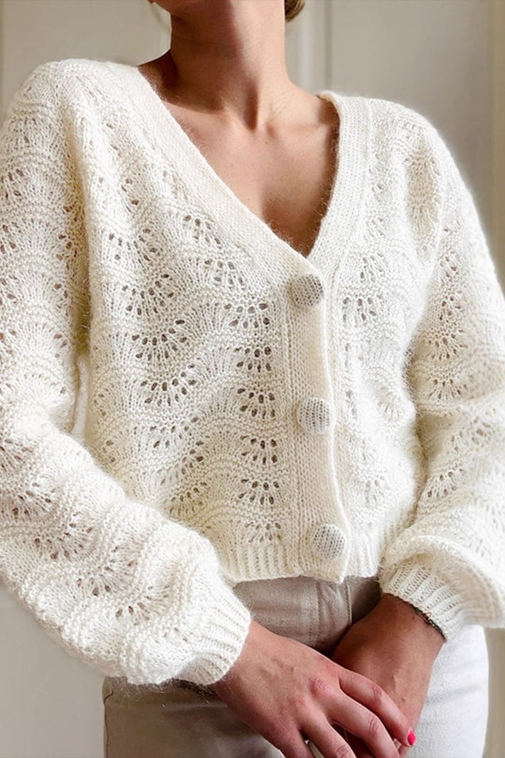 Lace Detail Long Sleeve Cardigan image 1