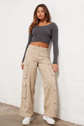 Vintage American High-Waisted Straight Leg Cargo Pant image 1