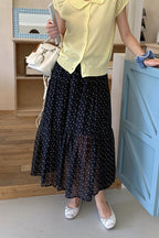 Sexy Floral Drawstring Waist Flowy Skirt image 2