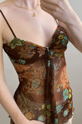 Vintage Print Slim Fit Cami Top image 1