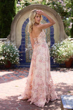 Elegant Floral Print Sleeveless Maxi Party Dress image 3