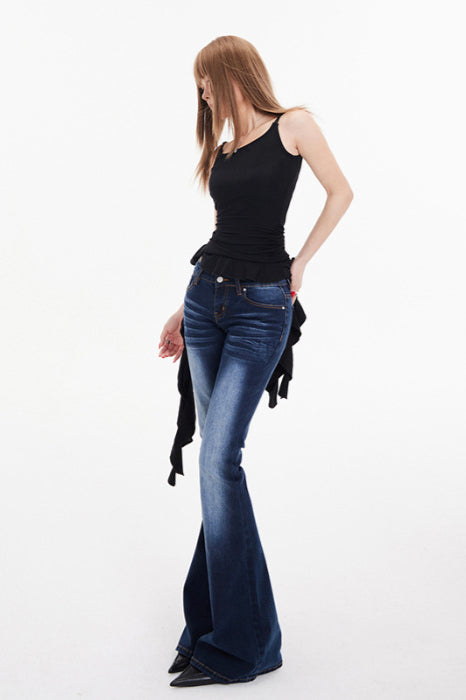 Low Waist Long Flare Jeans image 4