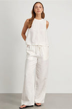 Cotton Linen Vest Two Piece Set image 1