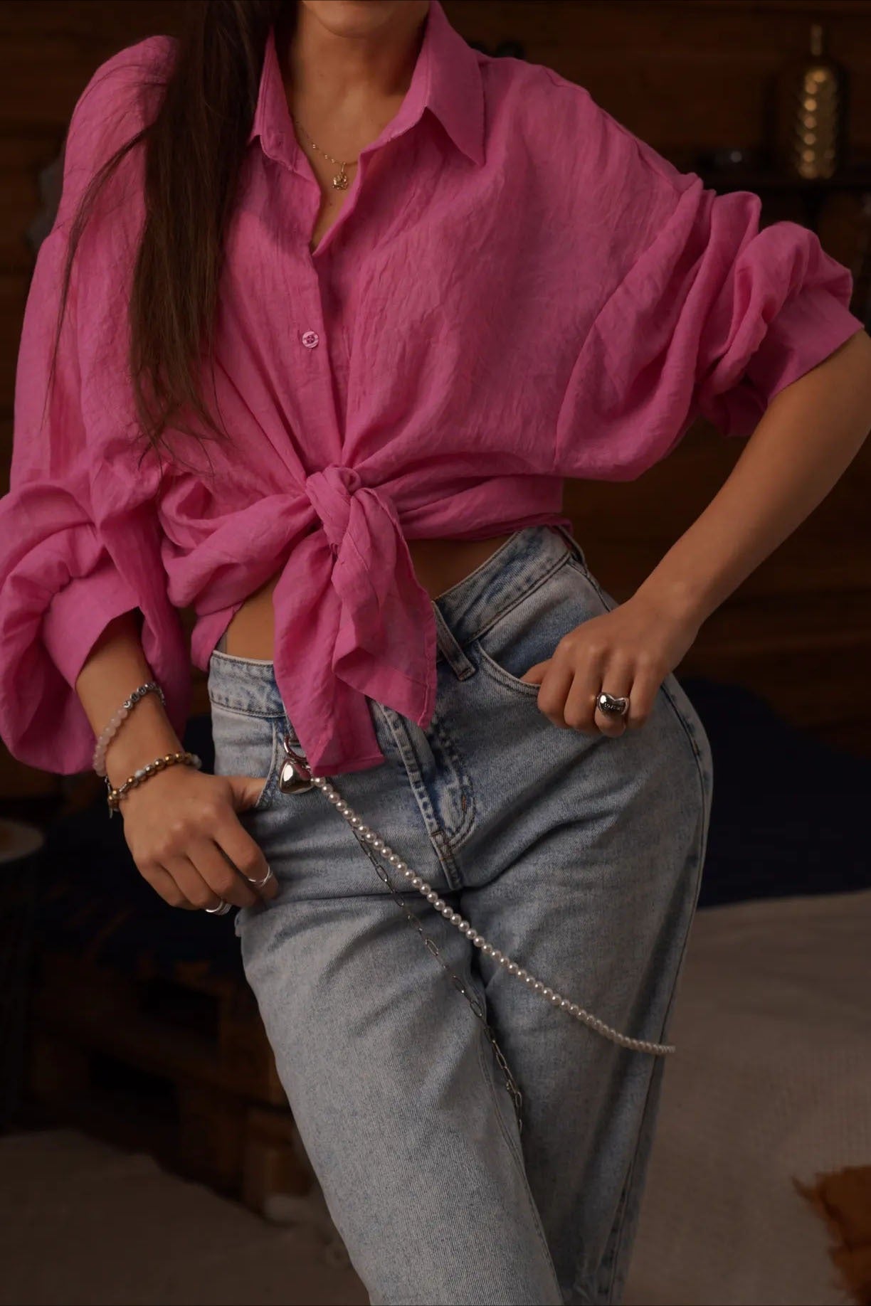 Solid Casual Chic Long Sleeve Blouse image 13