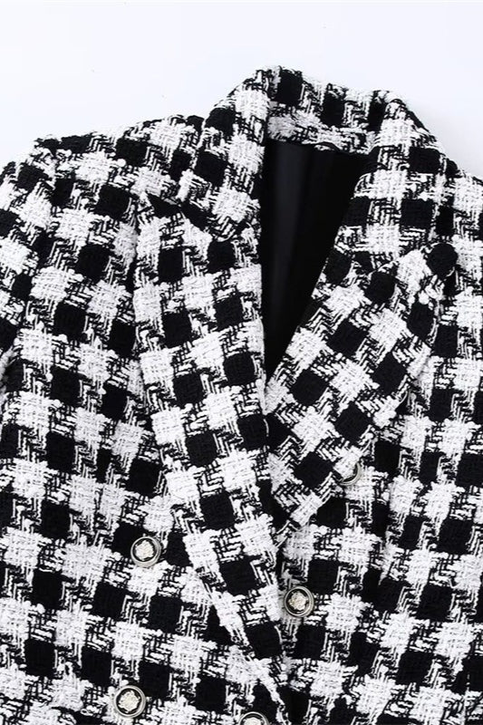 Houndstooth Double Breasted Blazer image 4