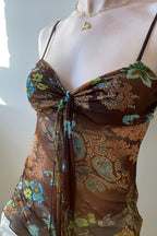Vintage Print Slim Fit Cami Top image 3