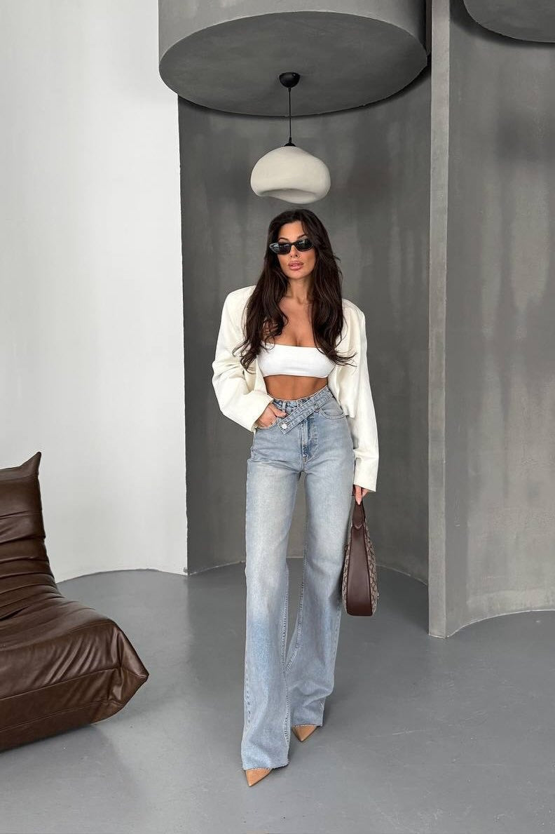 Vintage Straight Leg Denim Jeans image 2