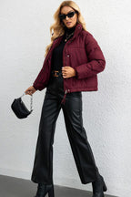 Short Stand Collar Puffer Coat image 22