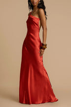 Satin One Shoulder Bodycon Formal Dress image 11