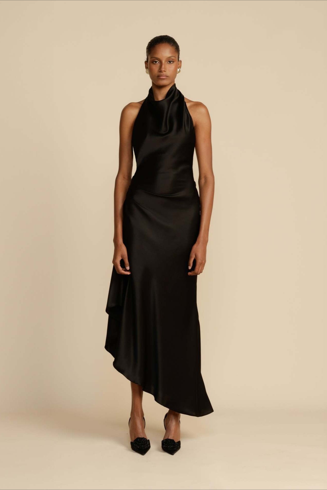 Elegant Satin Slit Backless Party Dress image 7