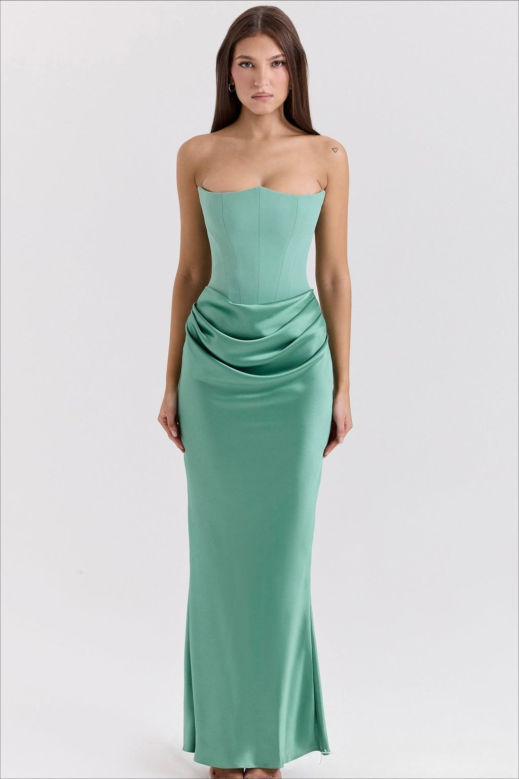 Strapless Boned Corset Bodycon Maxi Dress image 4