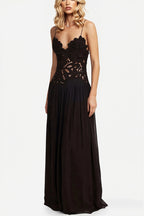Elegant Lace Hollow Splice Chiffon Dress image 6