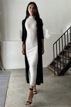 Sleeveless Turtleneck Knit Sweater Dress image 16