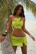 Sexy Floral Design Three Piece Swim Set image 1