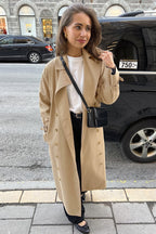 Chic Khaki Longline Double Breasted  Overcoat image 4