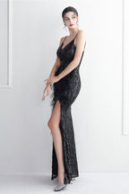 Intricate Beadwork Figure Hugging Gown Formal Dress image 33