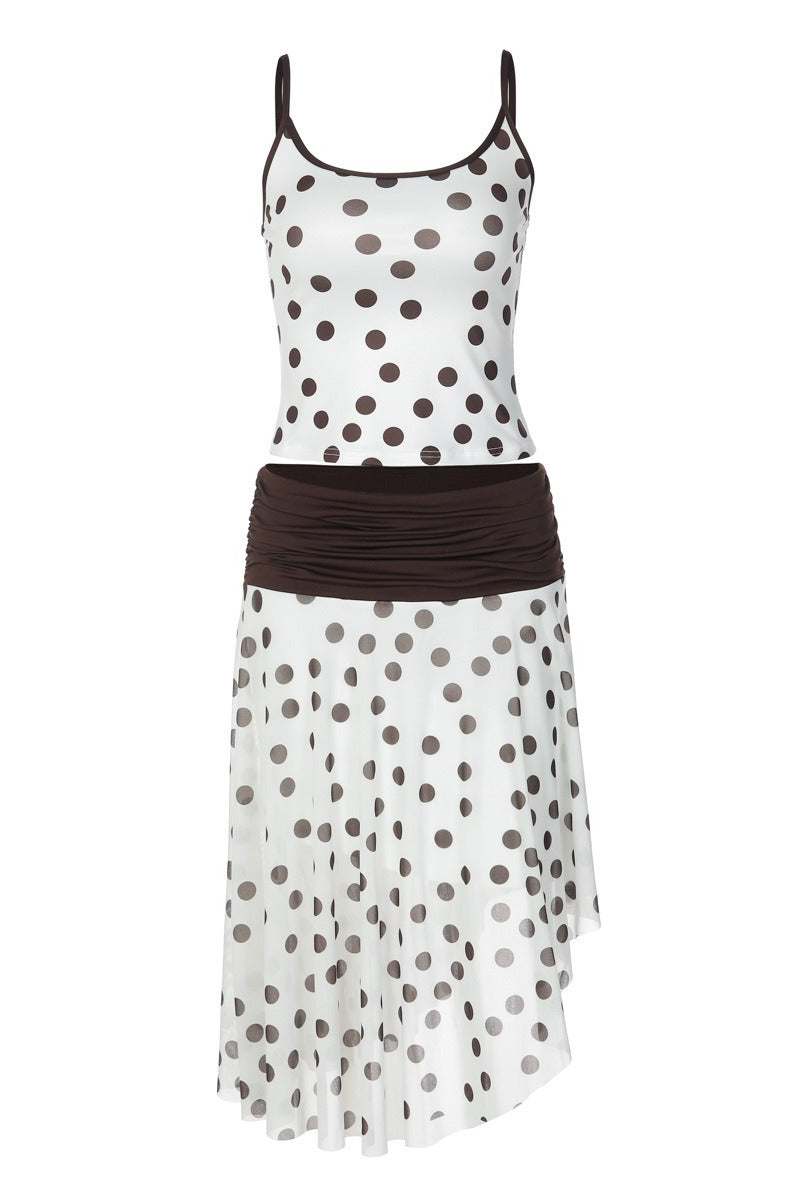 Sexy Dot Print Color Block Cami Skirt Sets image 5