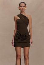 Strapless Ruched Bodycon Mini Party Dress image 6