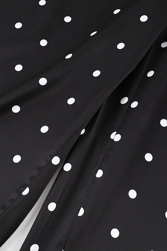 Polka Dot Straight Leg Casual Pants image 5