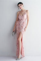 Intricate Beadwork Figure Hugging Gown Formal Dress image 5