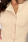 Ribbed Button Basic Cardigan image 2