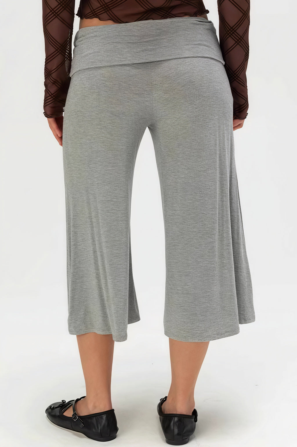 Solid Color High Waist Casual Pants image 3