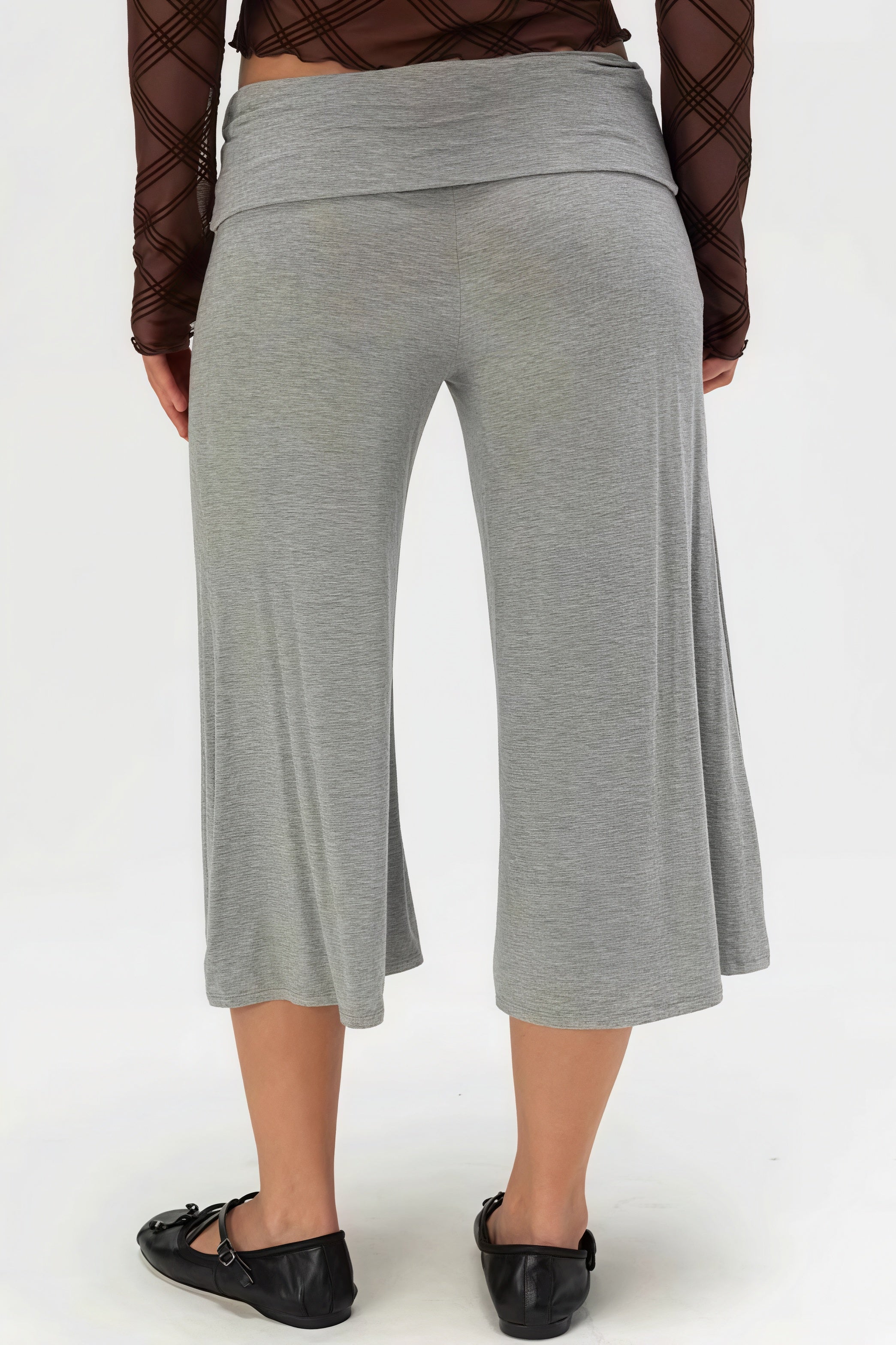 Solid Color High Waist Casual Pants image 3