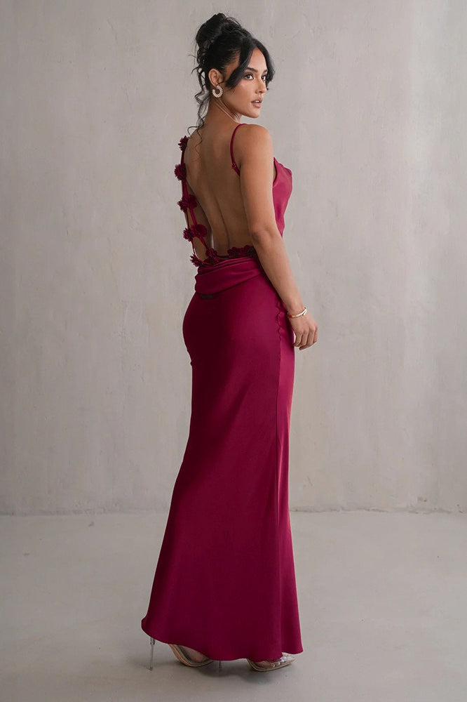 Satin Cami Backless Sexy Slim Fit Prom Dress image 9