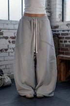 Solid Loose Hip-hop Drawstring Pants image 1