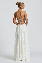 Backless Chiffon Maxi Boho Dress image 5