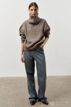 Thick Knit Turtleneck Half-Zip Sweater image 3