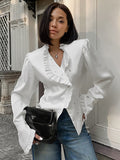 Ruffled Victorian Style Fitted Blouse image 1