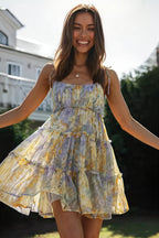Floral Flared Hem Cami Mini Dress image 1
