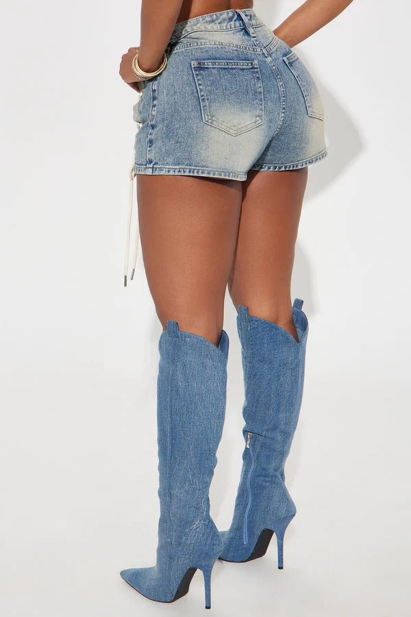 Trendy Jacket Two Piece Shorts Set image 6