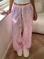 Striped Wide Leg Drawstring Pant image 2