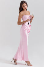 Strapless Boned Corset Bodycon Maxi Dress image 11